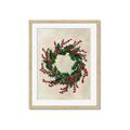 Picture of Holly Wreath _GroupedProduct_Rectangle_Portrait_Framed_Matted_