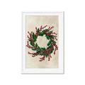Picture of Holly Wreath _GroupedProduct_Rectangle_Portrait_Framed_Matted_