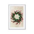 Picture of Holly Wreath _GroupedProduct_Rectangle_Portrait_Framed_Matted_