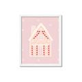 Picture of Pink Gingerbread House _GroupedProduct_Rectangle_Portrait_Framed_Matted_