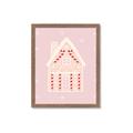 Picture of Pink Gingerbread House _GroupedProduct_Rectangle_Portrait_Framed_Matted_