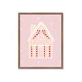 Picture of Pink Gingerbread House _GroupedProduct_Rectangle_Portrait_Framed_Matted_