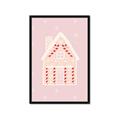 Picture of Pink Gingerbread House _GroupedProduct_Rectangle_Portrait_Framed_Matted_