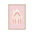 Picture of Pink Gingerbread House _GroupedProduct_Rectangle_Portrait_Framed_Matted_