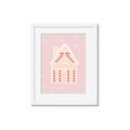 Picture of Pink Gingerbread House _GroupedProduct_Rectangle_Portrait_Framed_Matted_
