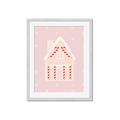 Picture of Pink Gingerbread House _GroupedProduct_Rectangle_Portrait_Framed_Matted_