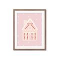 Picture of Pink Gingerbread House _GroupedProduct_Rectangle_Portrait_Framed_Matted_