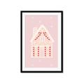 Picture of Pink Gingerbread House _GroupedProduct_Rectangle_Portrait_Framed_Matted_