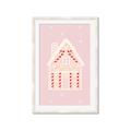 Picture of Pink Gingerbread House _GroupedProduct_Rectangle_Portrait_Framed_Matted_