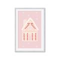 Picture of Pink Gingerbread House _GroupedProduct_Rectangle_Portrait_Framed_Matted_
