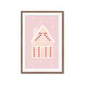 Picture of Pink Gingerbread House _GroupedProduct_Rectangle_Portrait_Framed_Matted_