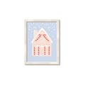 Picture of Blue Gingerbread House _GroupedProduct_Rectangle_Portrait_Framed_Matted_