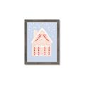 Picture of Blue Gingerbread House _GroupedProduct_Rectangle_Portrait_Framed_Matted_