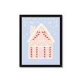 Picture of Blue Gingerbread House _GroupedProduct_Rectangle_Portrait_Framed_Matted_