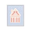 Picture of Blue Gingerbread House _GroupedProduct_Rectangle_Portrait_Framed_Matted_