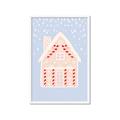 Picture of Blue Gingerbread House _GroupedProduct_Rectangle_Portrait_Framed_Matted_