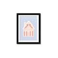 Picture of Blue Gingerbread House _GroupedProduct_Rectangle_Portrait_Framed_Matted_
