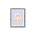 Picture of Blue Gingerbread House _GroupedProduct_Rectangle_Portrait_Framed_Matted_