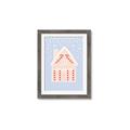 Picture of Blue Gingerbread House _GroupedProduct_Rectangle_Portrait_Framed_Matted_