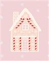 Picture of Pink Gingerbread House _GroupedProduct_Rectangle_Portrait_Unframed_Print_Only_