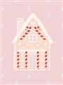 Picture of Pink Gingerbread House _GroupedProduct_Rectangle_Portrait_Unframed_Print_Only_