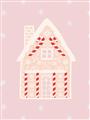 Picture of Pink Gingerbread House _GroupedProduct_Rectangle_Portrait_Unframed_Print_Only_