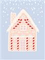 Picture of Blue Gingerbread House _GroupedProduct_Rectangle_Portrait_Unframed_Print_Only_