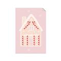 Picture of Pink Gingerbread House _GroupedProduct_Rectangle_Portrait_Unframed_Print_Only_