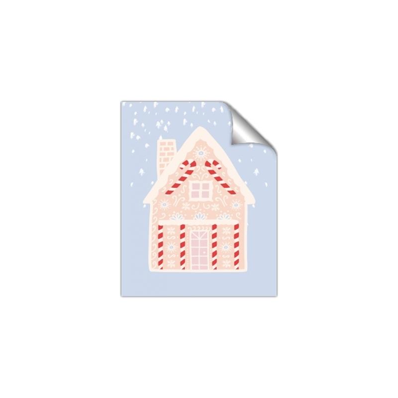 Picture of Blue Gingerbread House _GroupedProduct_Rectangle_Portrait_Unframed_Print_Only_
