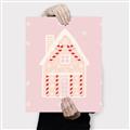 Picture of Pink Gingerbread House _GroupedProduct_Rectangle_Portrait_Canvas_