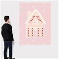 Picture of Pink Gingerbread House _GroupedProduct_Rectangle_Portrait_Canvas_