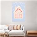 Picture of Blue Gingerbread House _GroupedProduct_Rectangle_Portrait_Canvas_