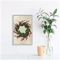 Picture of Holly Wreath _GroupedProduct_Rectangle_Portrait_Canvas_Framed_