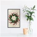 Picture of Holly Wreath _GroupedProduct_Rectangle_Portrait_Canvas_Framed_