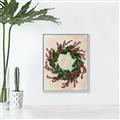 Picture of Holly Wreath _GroupedProduct_Rectangle_Portrait_Canvas_Framed_