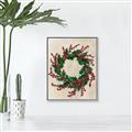 Picture of Holly Wreath _GroupedProduct_Rectangle_Portrait_Canvas_Framed_