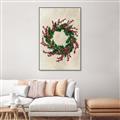 Picture of Holly Wreath _GroupedProduct_Rectangle_Portrait_Canvas_Framed_