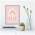 Picture of Pink Gingerbread House _GroupedProduct_Rectangle_Portrait_Canvas_Framed_