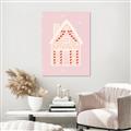 Picture of Pink Gingerbread House _GroupedProduct_Rectangle_Portrait_Unframed_Print_Only_