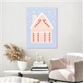 Picture of Blue Gingerbread House _GroupedProduct_Rectangle_Portrait_Unframed_Print_Only_
