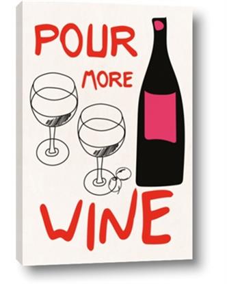 Picture of  Pour More Wine Typography Poster