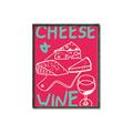 Picture of Cheese and Wine Typography Poster _GroupedProduct_Rectangle_Portrait_Canvas_Framed_
