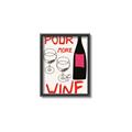 Picture of  Pour More Wine Typography Poster _GroupedProduct_Rectangle_Portrait_Canvas_Framed_