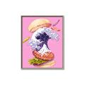 Picture of kanagawa burger _GroupedProduct_Rectangle_Portrait_Canvas_Framed_
