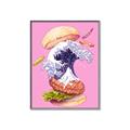 Picture of kanagawa burger _GroupedProduct_Rectangle_Portrait_Canvas_Framed_