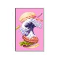 Picture of kanagawa burger _GroupedProduct_Rectangle_Portrait_Canvas_Framed_
