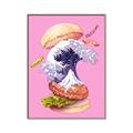 Picture of kanagawa burger _GroupedProduct_Rectangle_Portrait_Canvas_Framed_