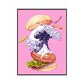 Picture of kanagawa burger _GroupedProduct_Rectangle_Portrait_Canvas_Framed_