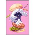 Picture of kanagawa burger _GroupedProduct_Rectangle_Portrait_Canvas_Framed_
