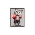 Picture of Boxing cat _GroupedProduct_Rectangle_Portrait_Canvas_Framed_